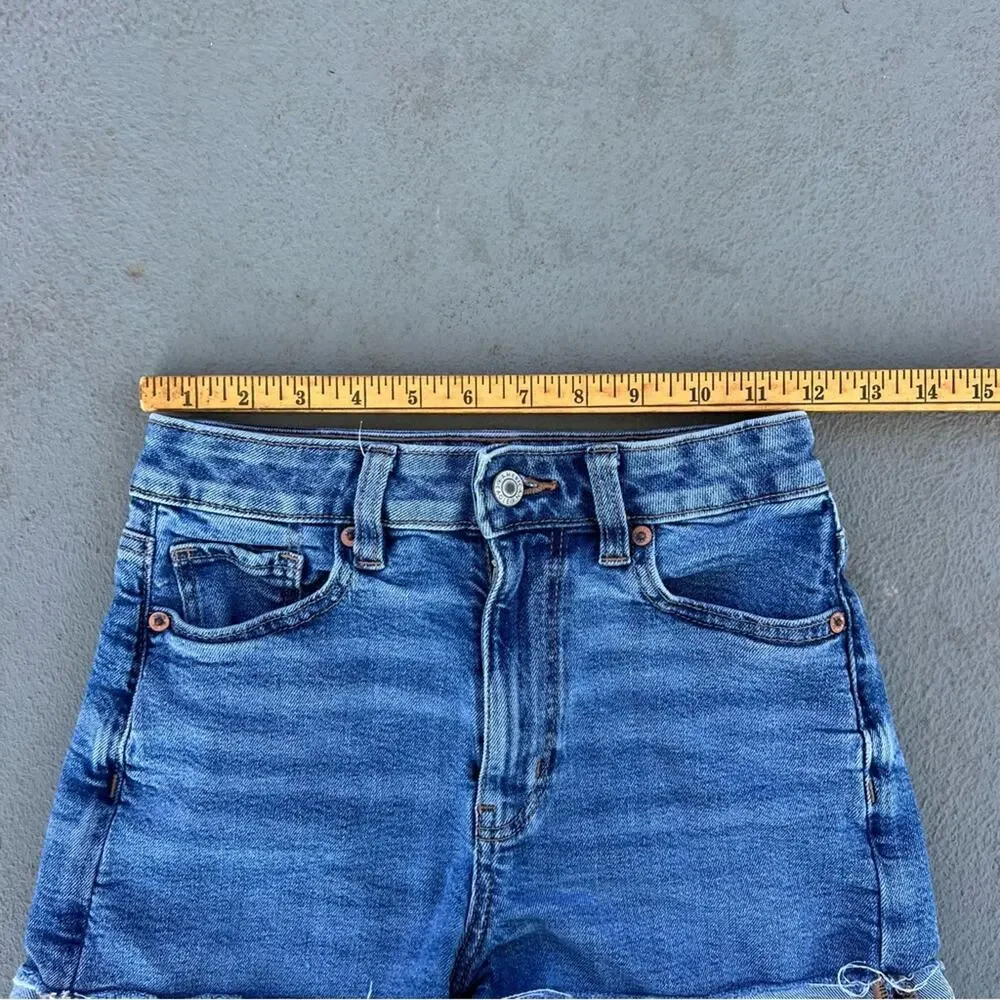 American Eagle Mom Short Cuff Roll Hem Stretch AEO Size 00